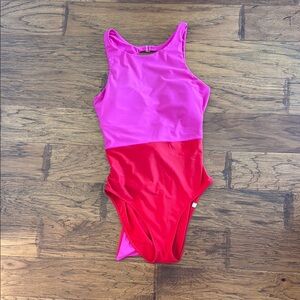 Tie back One Piece in Pink and Red